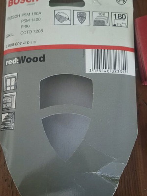 Machine sandpaper new, 8 square and 9 corner pieces