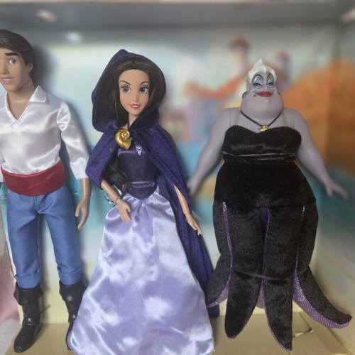 Disney Store The Little Mermaid dolls Eric, Vanessa, Ursula & Max