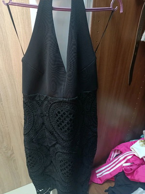 Black dress with lace one size new