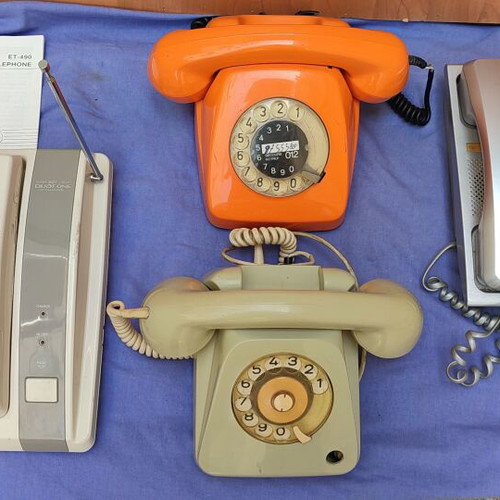 Telephones from the past, set of vintage phones