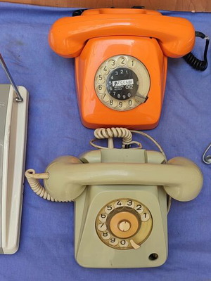 Telephones from the past, set of vintage phones