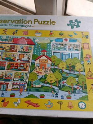 Observation puzzle used, 70 pieces