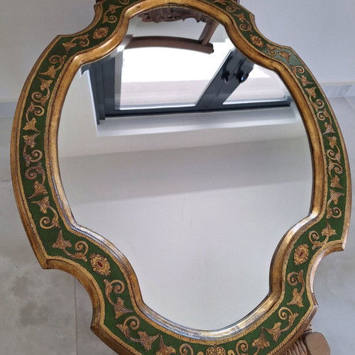 Handmade marquetry mirror like new