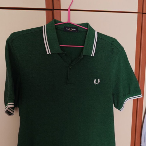 Fred Perry polo shirt like new, green, size M, short sleeve