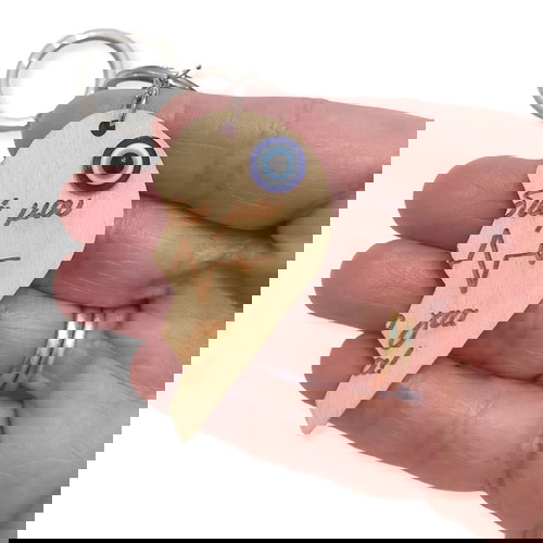 Σετ δύο μπρελόκ ξύλινη καρδιά για ζευγάρια, δώρο Αγ. Βαλεντίνου