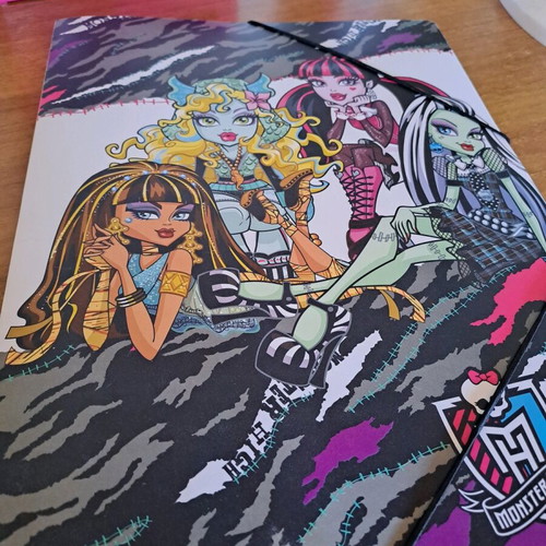 Monsters High folder used with side elastic