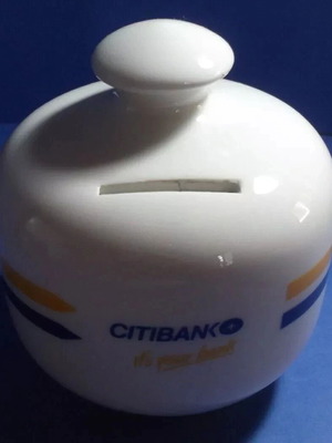 Πορσελάνινος κεραμικός κουμπαράς Citibank σαν καινούργιος