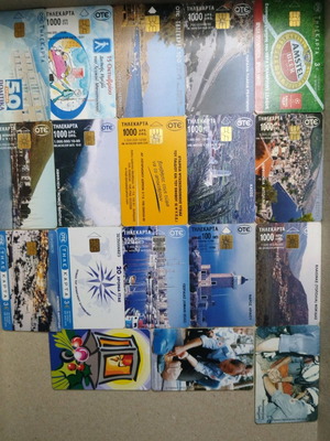 Συλλεκτικές τηλεκάρτες μεταχειρισμένες σε πολύ καλή κατάσταση