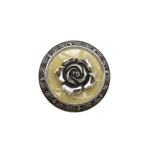 Vintage scarf ring like new from West Germany with floral motif