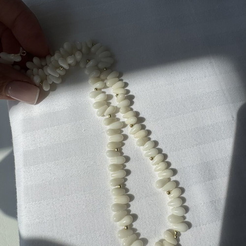 Necklace with semiprecious stones and gold-plated silver, like new