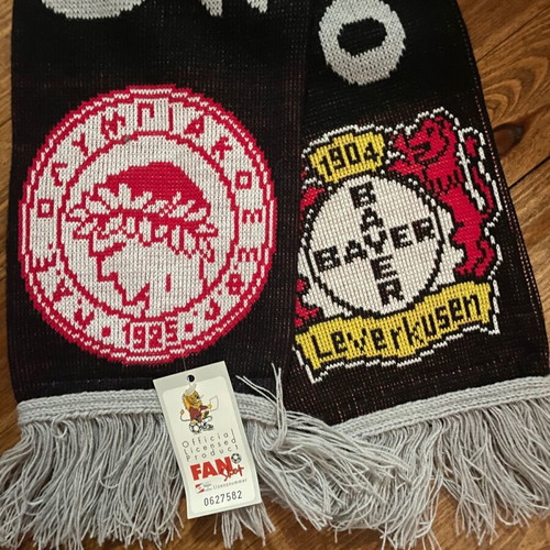 Leverkusen-Olympiacos 2002 scarf new double