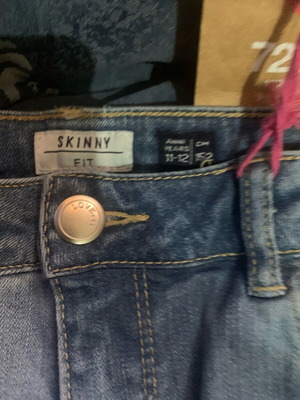 Denim skinny elastic pants new blue