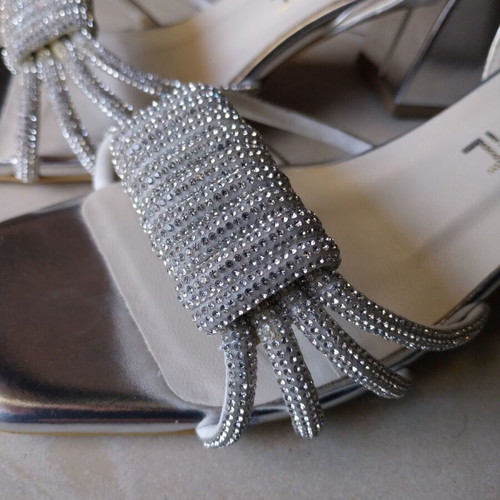 Guy Laroche sandals new, gray silver, size 38
