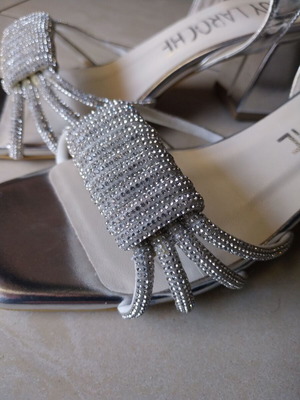 Guy Laroche sandals new, gray silver, size 38
