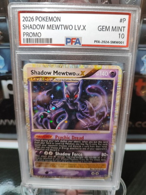 Shadow Mewtwo LV.X Holo Promo κάρτα Pokémon Gem Mint 10