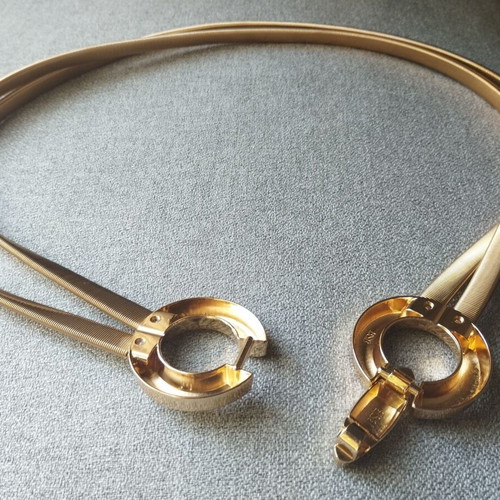 BSB gold elastic waist belt like new, size 70 cm