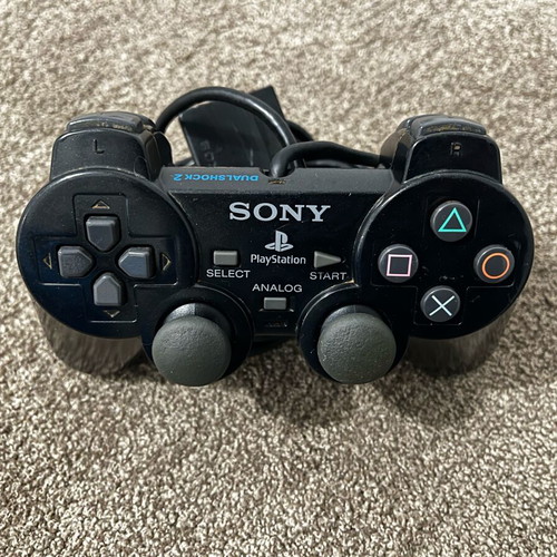 Sony PS2 controller used, non-working for repair or parts