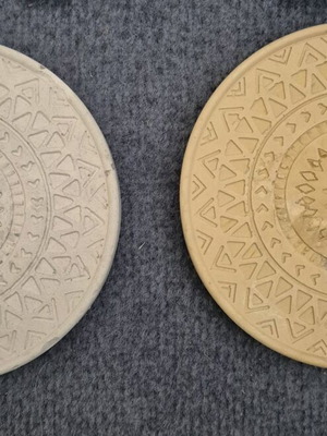 Handmade plaster coasters like new, sold together