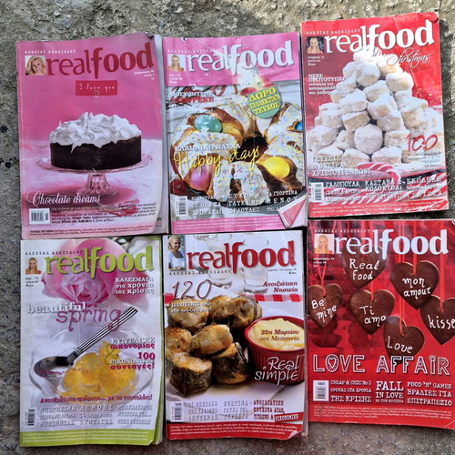 Real Food τόμοι της Αλεξία Αλεξιάδου μεταχειρισμένοι, σετ 6 τεύχη
