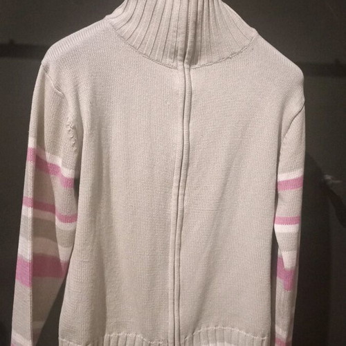 Sweater cardigan with zipper new, beige