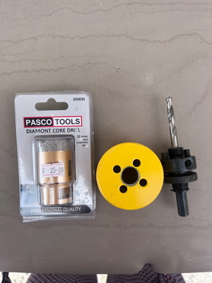 Hole Saw and 35mm Diamond Core Drill Set new