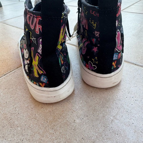 Zara kids shoes size 32 used, black Kuromi boots