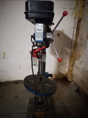 Bench drill used with broken table handle