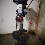 Bench drill used with broken table handle