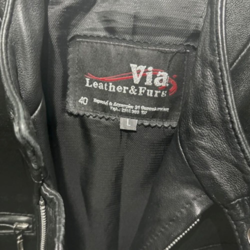 Leather jacket used, black, size L