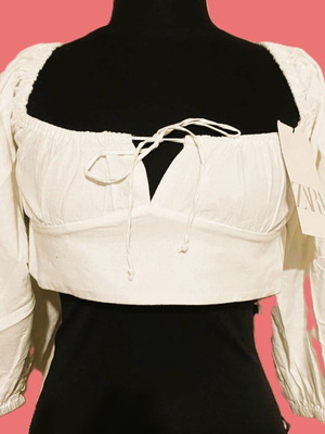 Zara top new, size M, white