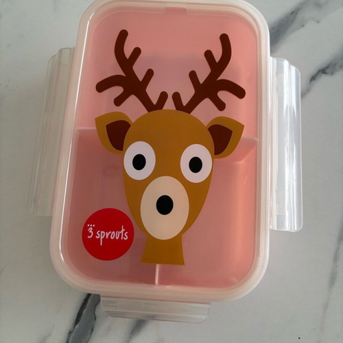 3 Sprouts Plastic Kids Food Container Pink New