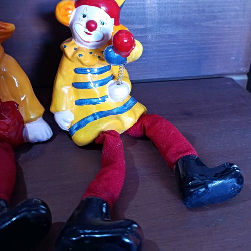 Vintage clay clowns like new, set of two