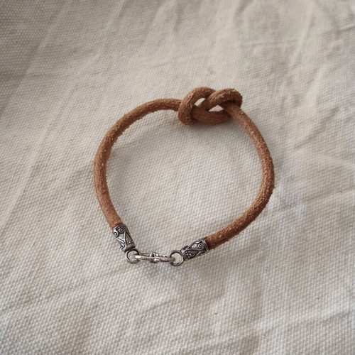 Leather bracelet new beige