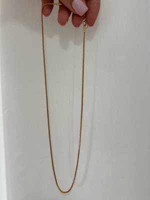 Chain necklace new, gold color, steel with adjustable chain