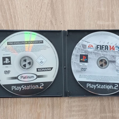 Fifa 14 and Pro Evolution Soccer 5 used, PlayStation 2, 2 games