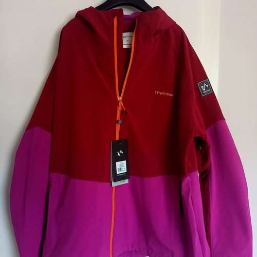 Twenty Four soft shell hiking jacket new, red and pink, sizes 50 and 54