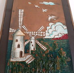 Handmade copper painting used