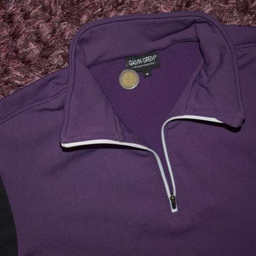 Galvin Green Mens Insula Pullover size M like new, white and purple