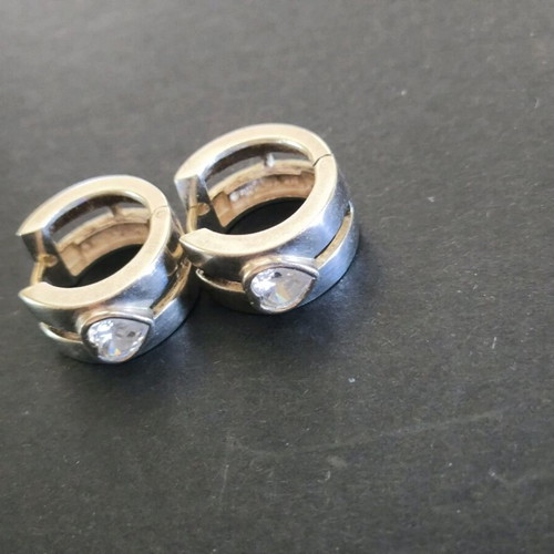 Silver 925 vintage Folli Follie earrings like new with gold stud