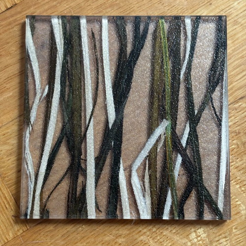 Coasters made of resin and natural materials like new, bought in Italy