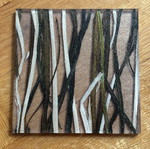 Coasters made of resin and natural materials like new, bought in Italy