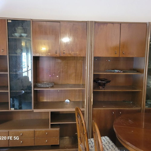 Βιτρίνα σαλονιού μεταχειρισμένη, σύνθετο 3.07x2.15 μ.