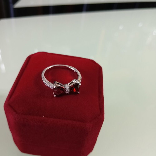 Women's ring size 7 USA new, silver and red, copper