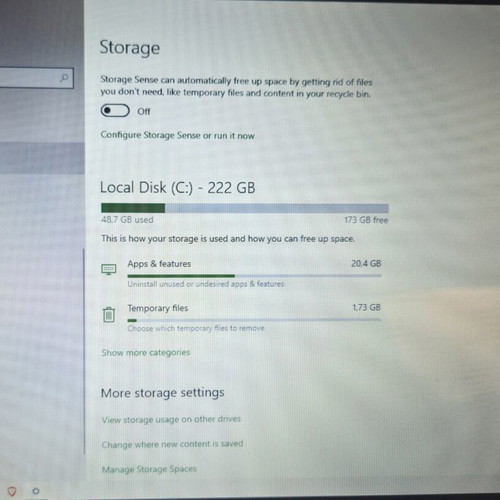 Dell Inspiron i3 laptop 4GB RAM, 256GB SSD, Windows 10 used