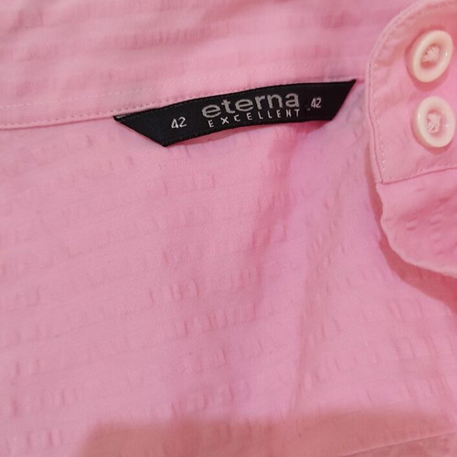 Eterna Pink Piqué Shirt like new, size M, 100% cotton