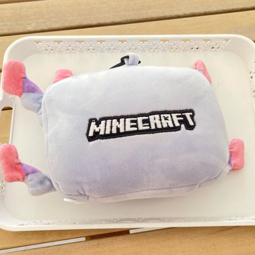 Minecraft Axolotl 2-in-1 Travel Set New (Plush Pillow & Sleep Mask)
