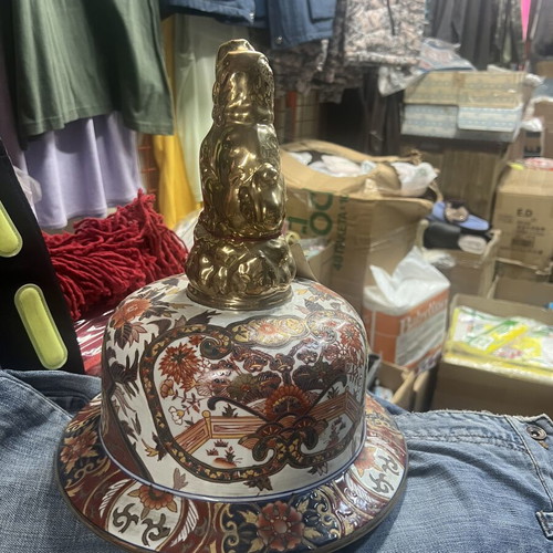 Satsuma vase new with tags, height 850 cm with base and lid