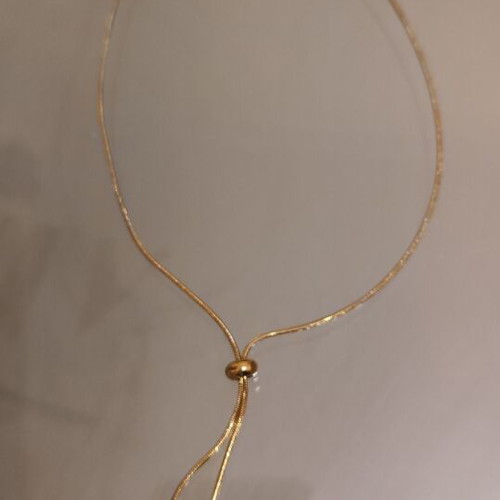 Gold necklace made of stainless steel new with adjustable length