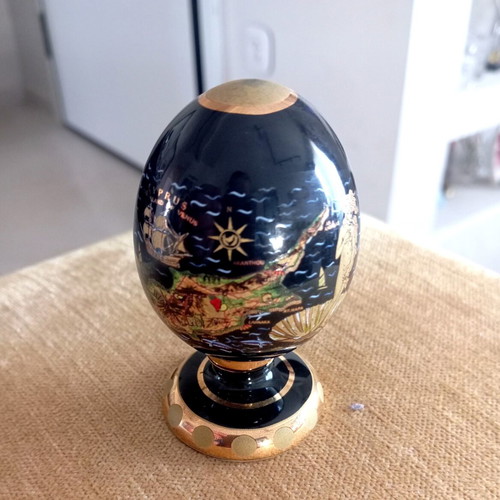 Vintage porcelain egg from Cyprus, like new decorative item