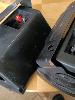 Wall-mounted speakers used